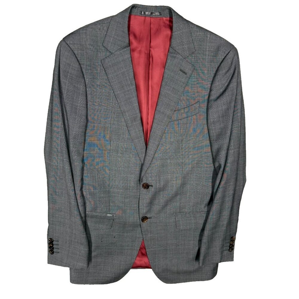 Spier & Mackay Blazer Glen Check Wool Sport Coat Grey 40R